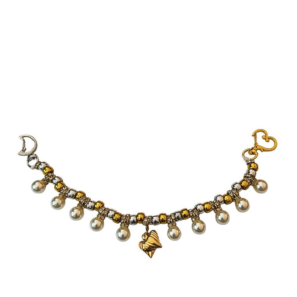 Pearl heart bag charm - Picture 3 of 8
